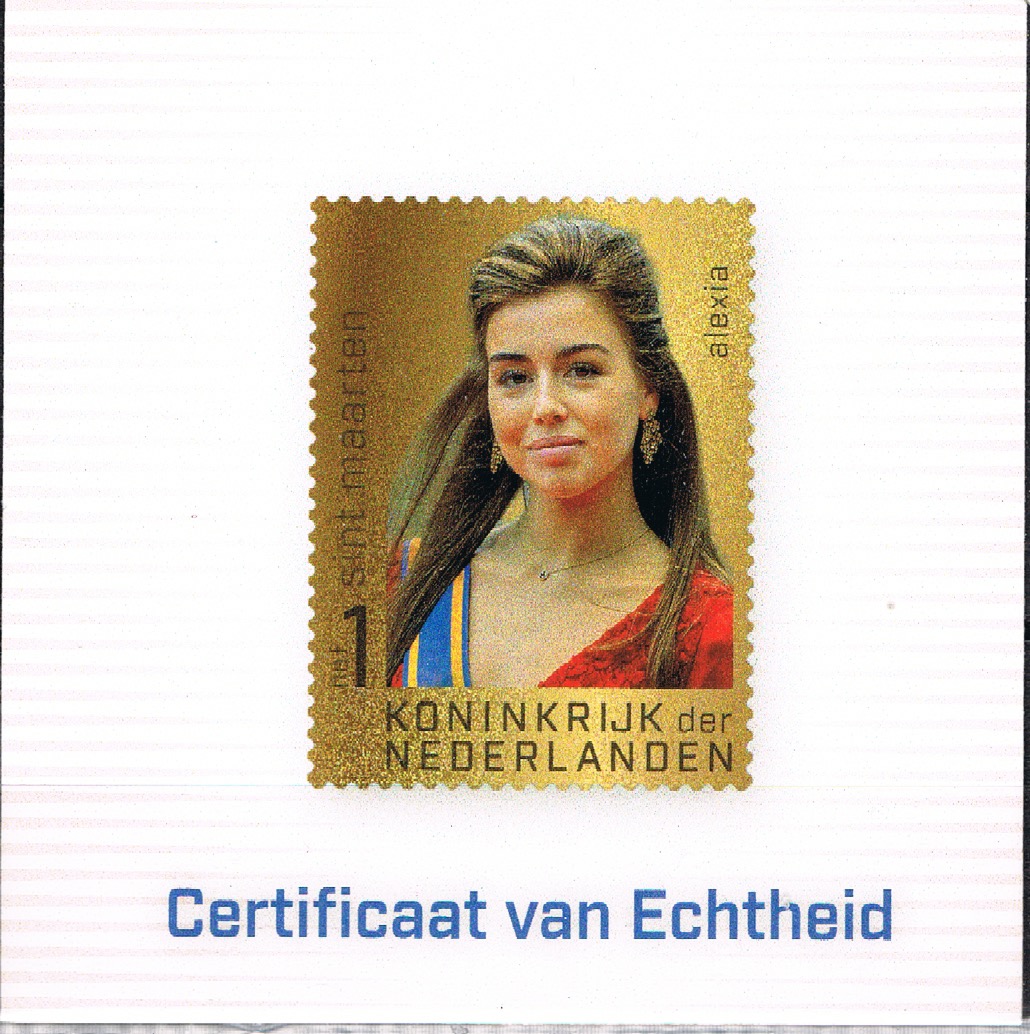 ST. MAARTEN 2025 GOUDEN ZEGEL ALEXIA ++ LEES!!
