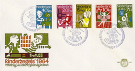 NEDERLAND 1964 FDC E69 OPEN KLEP ++ VOORBEELD SCAN