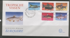 REP. SURINAME ZBL FDC E044A VISSEN FISHES