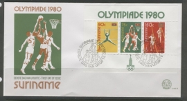 REP. SURINAME ZBL FDC E043B OLYMPISCHE SPELEN OLYMPICS