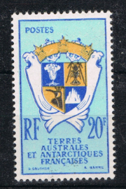 ANTARCTICA FRANS TAAF 1959 WAPEN ++ F 308
