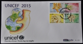 ARUBA 2015 FDC E 205 UNICEF