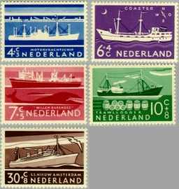 NEDERLAND 1957 NVPH SERIE 688 SCHEPEN SHIPS