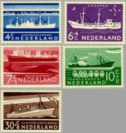 NEDERLAND 1957 NVPH SERIE 688 SCHEPEN SHIPS