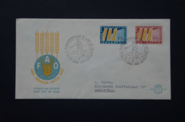 NEDERLAND 1963 FDC E55 GETYPT OPEN KLEP ++ VOORBEELD SCAN