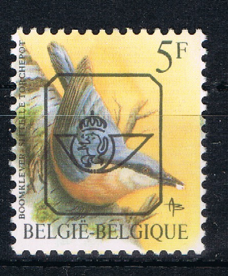 VOGELS Type " Buzin " Voorafgestempeld. Gom P6b Geel (OBP) ++ D(B) 215