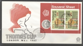 INDONESIË 1982 FDC 120-3 BADMINTON