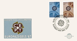 NEDERLAND 1967 FDC E84 OPEN KLEP ++ VOORBEELD SCAN