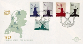 NEDERLAND 1963 FDC E56 OPEN KLEP ++ VOORBEELD SCAN