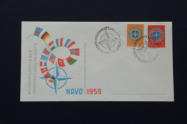 NEDERLAND 1958 FDC E37 OPEN KLEP