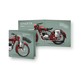 NEDERLANDSE MOTORFIETS SPARTA 1950 ZILVEREN ZEGEL