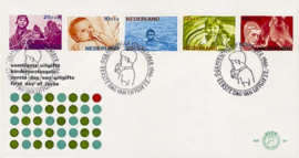 NEDERLAND 1966 FDC E81 OPEN KLEP ++ VOORBEELD SCAN