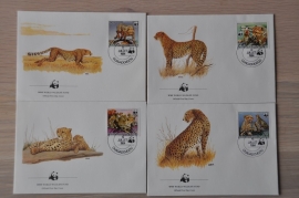 282 + FDC WWF WNF WERELD NATUUR FONDS ++ HAUTE VOLTA KAT CAT LUIPAARD