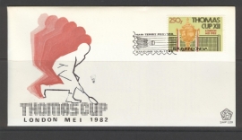 INDONESIË 1982 FDC 120-1 BADMINTON