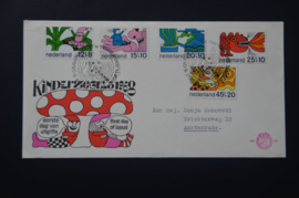 NEDERLAND 1968 FDC 93 GETYPT OPEN KLEP ++ VOORBEELD SCAN