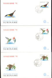 REP. SURINAME ZBL FDC E186 ABC VOGELS BIRDS