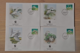 202 ++ FDC WWF WNF WERELD NATUUR FONDS ++ SINGAPORE VOGELS BIRDS