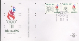 ARUBA 1996 FDC E 063 OLYMPISCHE SPELEN ATLANTA