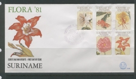 REP. SURINAME ZBL FDC E048 BLOEMEN FLOWERS