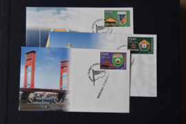 INDONESIË FDC 2009-08 PROVINCIEWAPENS 11 FDC'S