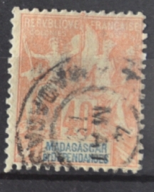 P 250 ++ MADAGASCAR 1896 CANCELLED USED