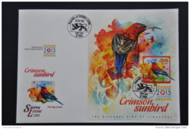 FDC SIERRA LEONE 2015 VOGELS BIRDS  ++ M (ZW)