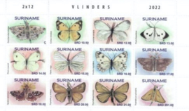 REP. SURINAME 2022 VLINDERS BUTTERFLIES