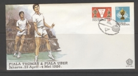 INDONESIË 1986 FDC 181 BADMINTON