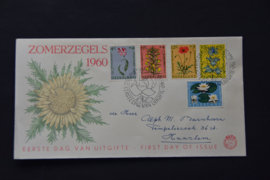 NEDERLAND 1960 FDC E43 GESLOTEN KLEP