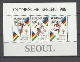 REP. SURINAME 1988 ZBL SERIE 591 OLYMPISCHE OLYMPICS SEOUL