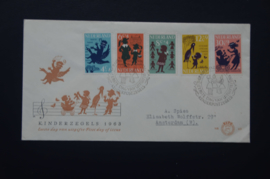 NEDERLAND 1963 FDC 60 GETYPT OPEN KLEP ++ VOORBEELD SCAN