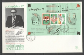 ANTILLEN 1977 FDC E103B BRIDGE KAARTEN