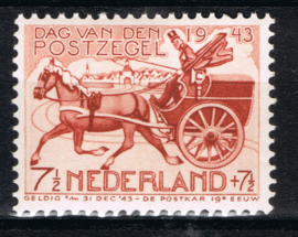 NEDERLAND 1943 NVPH 422 P3 OPEN LANTAARN PLAK(REST) ++ H 417