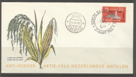 ANTILLEN 1963 FDC E 23D ANTI HONGER