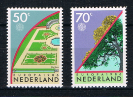 NEDERLAND 1986 NVPH 1353-54 ++ EUROPA CEPT MILIEU TUIND BOOM