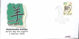 ANTILLEN 2003 FDC E343 JAAR VAN DE GEIT