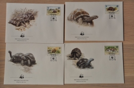 247 + FDC WWF WNF WERELD NATUUR FONDS ++ SEYCHELLES SCHILDPAD TURTLE