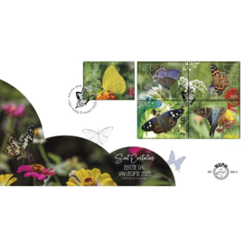 NEDERLAND NVPH FDC E 893 AB ST EUSTATIUS VLINDERS