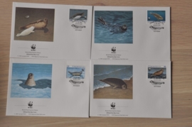 244 + FDC WWF WNF WERELD NATUUR FONDS ++ TURKMENISTAN ZEEHOND SEAL