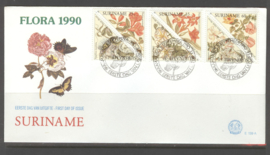 REP. SURINAME ZBL FDC E139 AB BLOEMEN