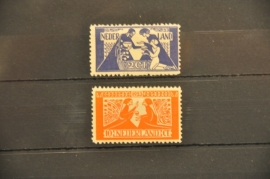 NEDERLAND 1923 NVPH 134-35 ONGEBRUIKT ++ P 244