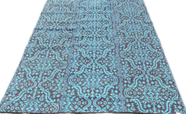 Plastic vloerkleed 270 x  360 cm (opvouwbaar), Oriënt  turkoois/bruin