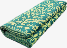 Plastic vloerkleed 270 x  360 cm (opvouwbaar), Oriënt  donker groen/geel