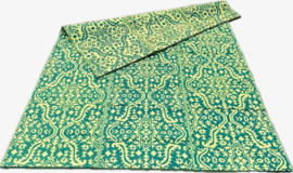 Plastic vloerkleed 270 x  360 cm (opvouwbaar), Oriënt  donker groen/geel