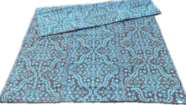 Plastic vloerkleed 270 x  360 cm (opvouwbaar), Oriënt  turkoois/bruin