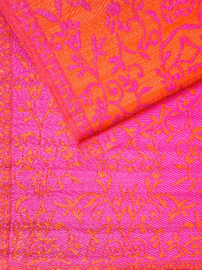 Plastic vloerkleed 90 x 180 cm Perzisch, roze/oranje