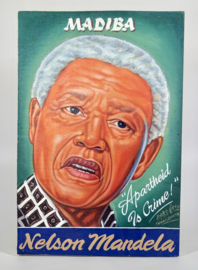 Uithangbord /schilderij 60 x 40 cm, 'Nelson Mandela'