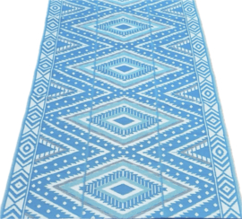 Plastic vloerkleed 180 x 270 cm, Design ruit, opvouwbaar,  blauw