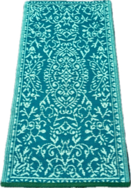 vloerkleedje 60 x 120 cm, donker groen/mint groen