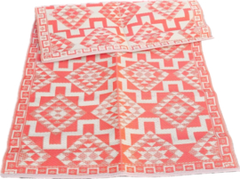 Plastic vloerkleed 120 x 180 cm, opvouwbaar, Azteken,oranje/creme